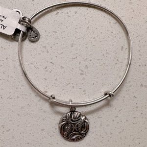 Alex and Ani adjustable silver bracelet charm Pisces astrology fish